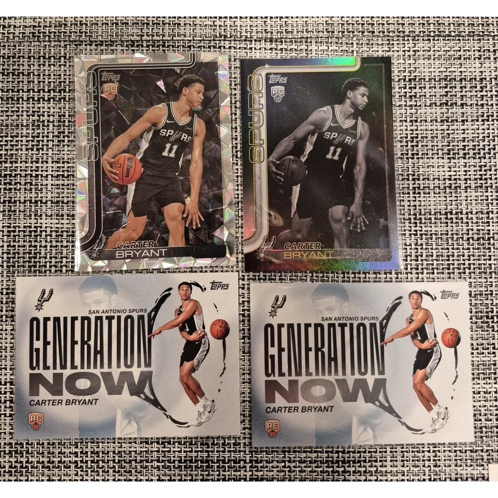 Carter Bryant Topps 2025-26 12 Card Rookie Lot Blackout Diamante Insertd Etc..